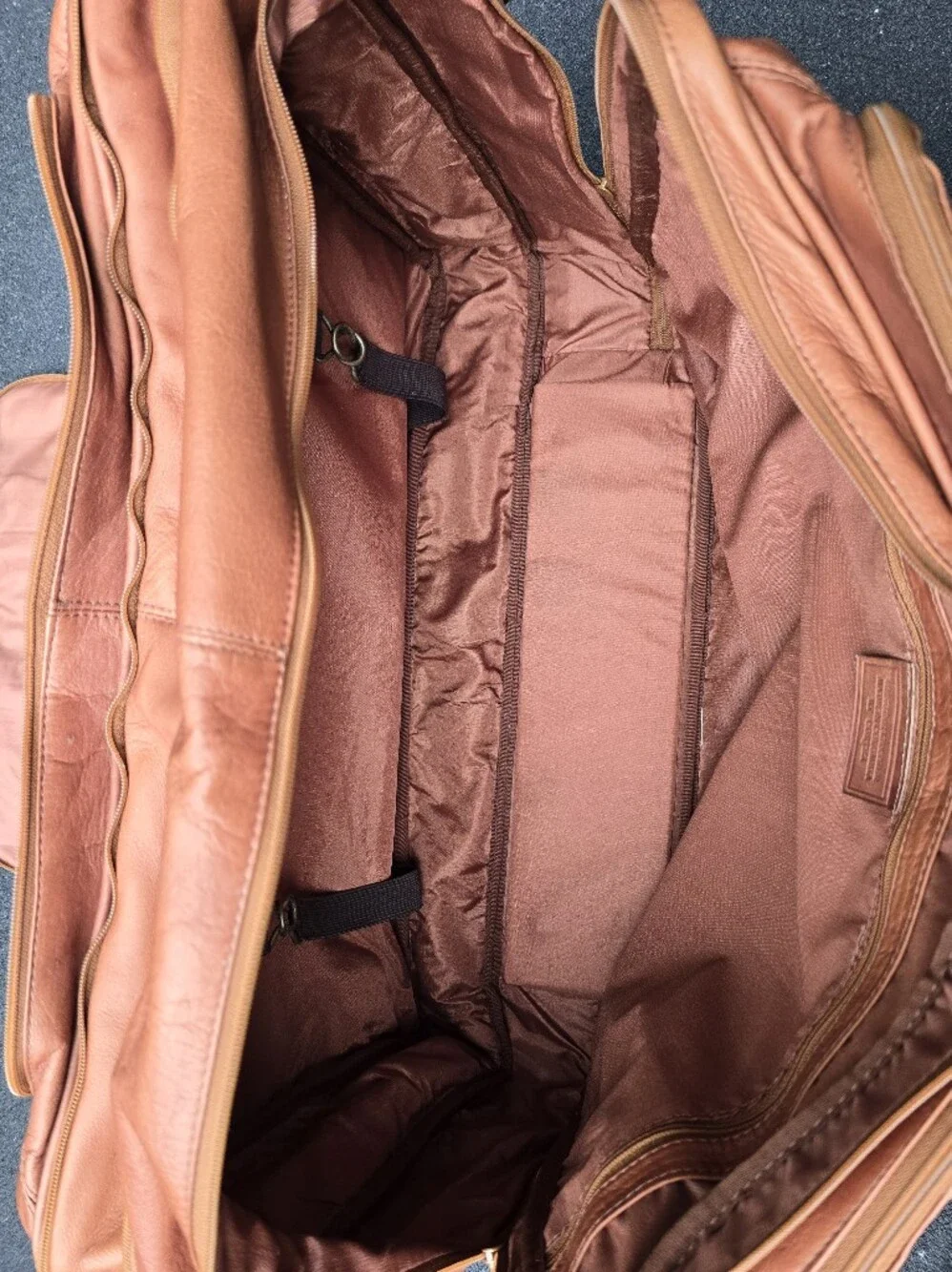 Vintage Leather Duffel Bag Weekender By CORTEZ Made In Colombia Saddle Color